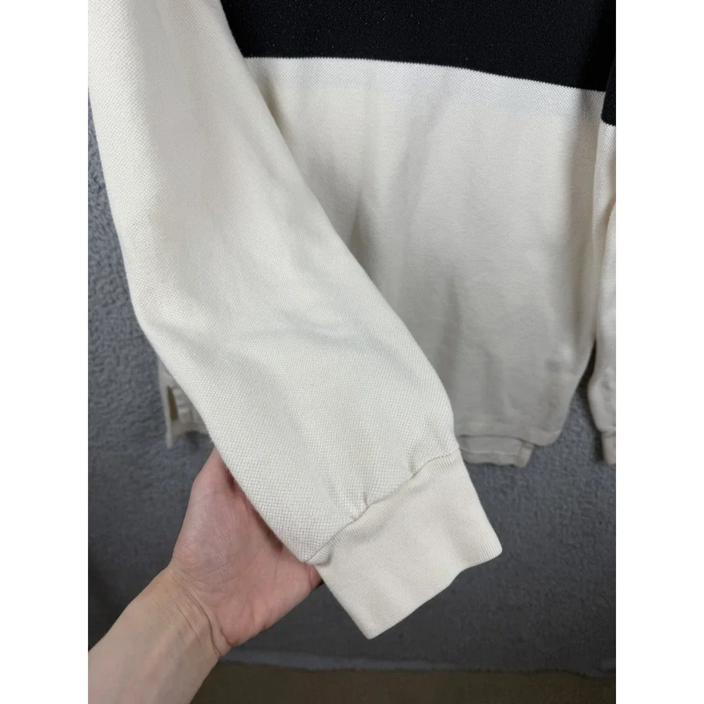 Vintage Polo Ralph Lauren Rugby Long Sleeve Shirt Men's Sz L Elbow Patches